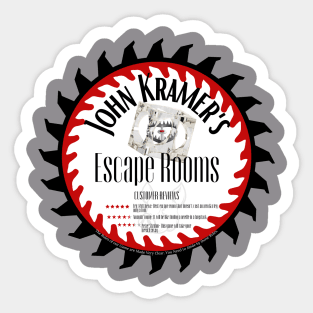 Saw Movie John Kramer's Escape Rooms Sticker